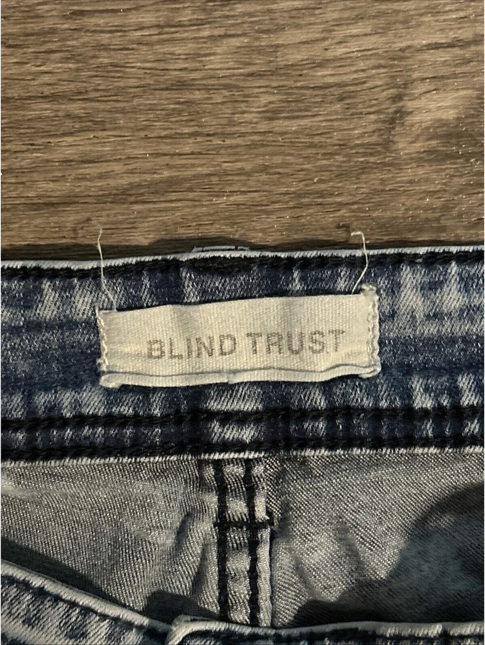 Blind Trust Mens Stretch Paint Splash Jeans Orange Side Stripes Sz. 40/34